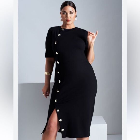 Eloquii Button Front Workwear Dress NWT - Picture 1 of 5